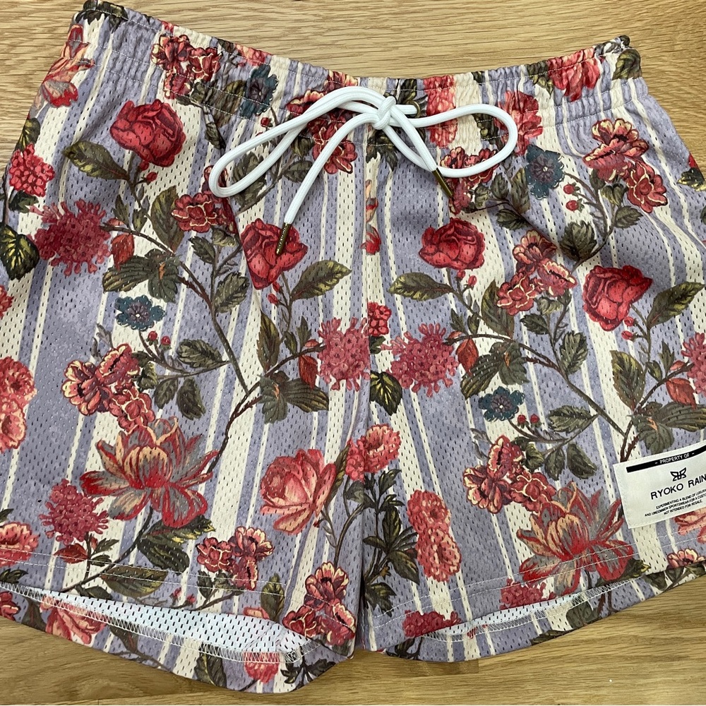 Ryoko Rain Mens Floral Basketball Shorts
